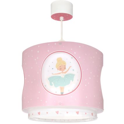 Dalber 60912 - Barnlampa PRINCESS DANCE 1xE27/15W/230V rosa
