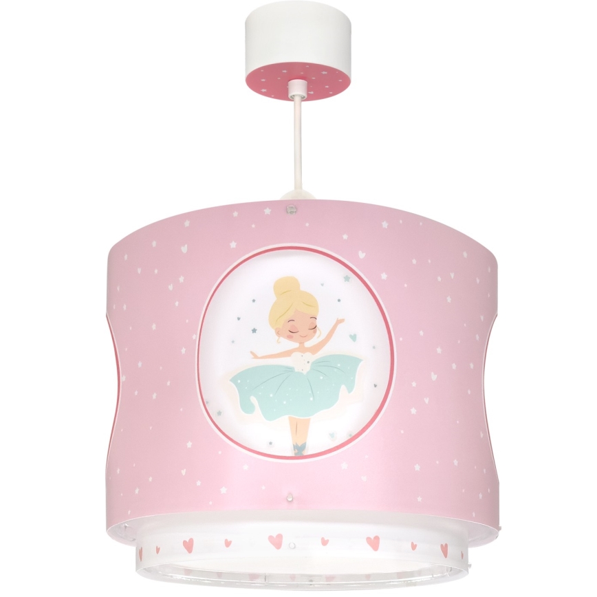 Dalber 60912 - Barnlampa PRINCESS DANCE 1xE27/15W/230V rosa