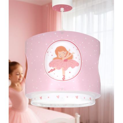 Dalber 60912 - Barnlampa PRINCESS DANCE 1xE27/15W/230V rosa