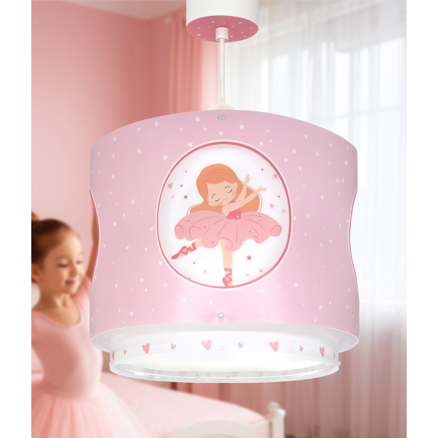 Dalber 60912 - Barnlampa PRINCESS DANCE 1xE27/15W/230V rosa