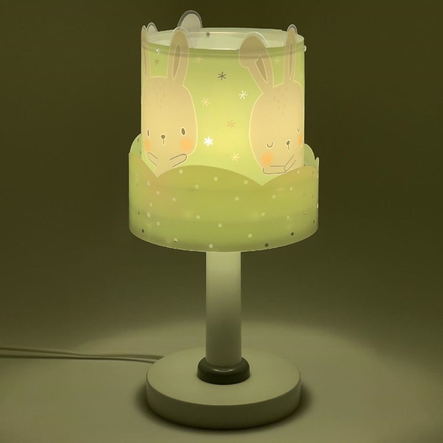Dalber 61151H - Barnlampa  BUNNY 1xE14/40W/230V grön