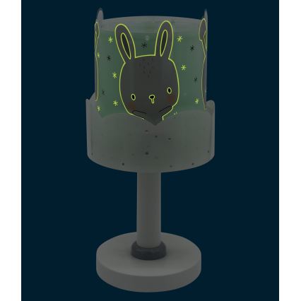 Dalber 61151H - Barnlampa  BUNNY 1xE14/40W/230V grön