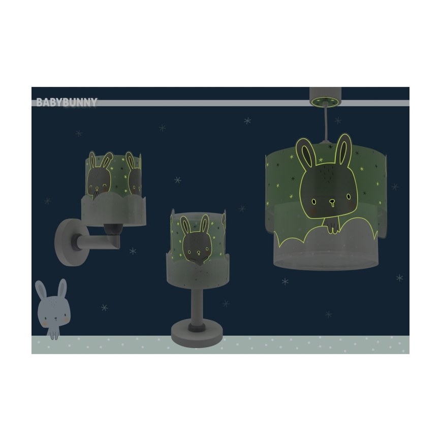 Dalber 61151H - Barnlampa  BUNNY 1xE14/40W/230V grön