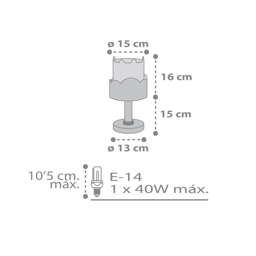 Dalber 61151S - Barnlampa  BUNNY 1xE14/40W/230V orange
