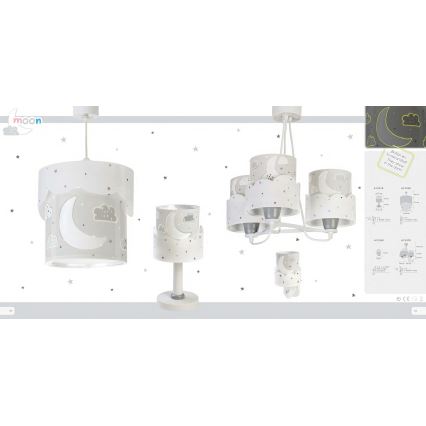 Dalber 61235E - LED-lampa för vägguttag MOON 1xE14/0,5W/230V