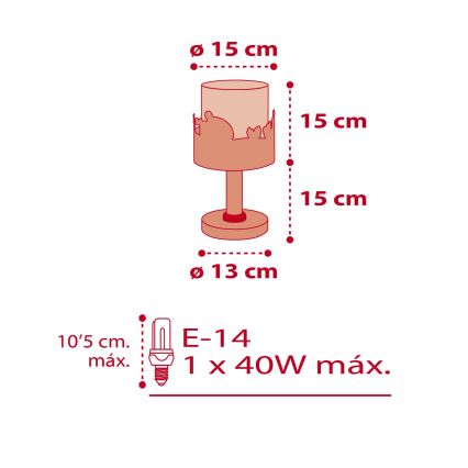 Dalber 61251 - Barnlampa MERRY CHRISTMAS 1xE14/40W/230V