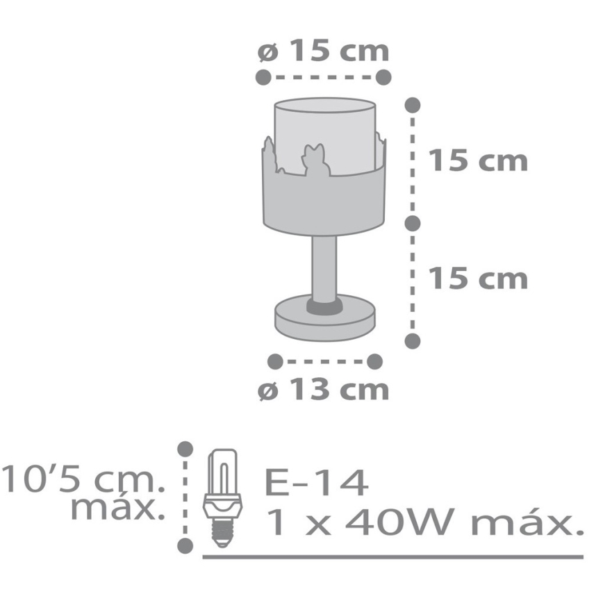 Dalber 61271 - Barnlampa  LOVING DEER 1xE14/40W/230V