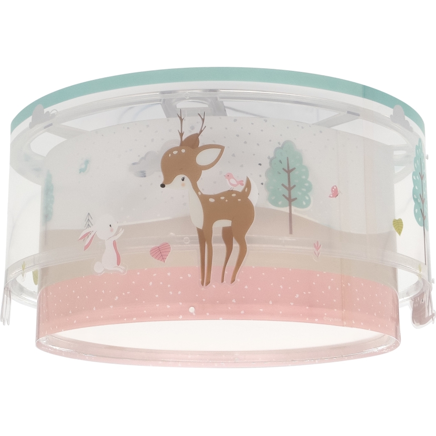Dalber 61276 - Takbelysning för barn LOVING DEER 2xE27/15W/230V