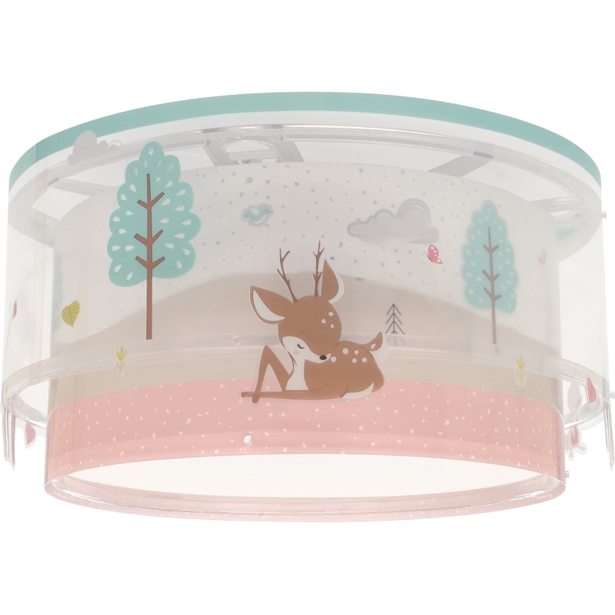 Dalber 61276 - Takbelysning för barn LOVING DEER 2xE27/15W/230V