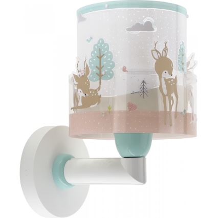 Dalber 61279 - Vägglampa för barn  LOVING DEER 1xE27/60W/230V
