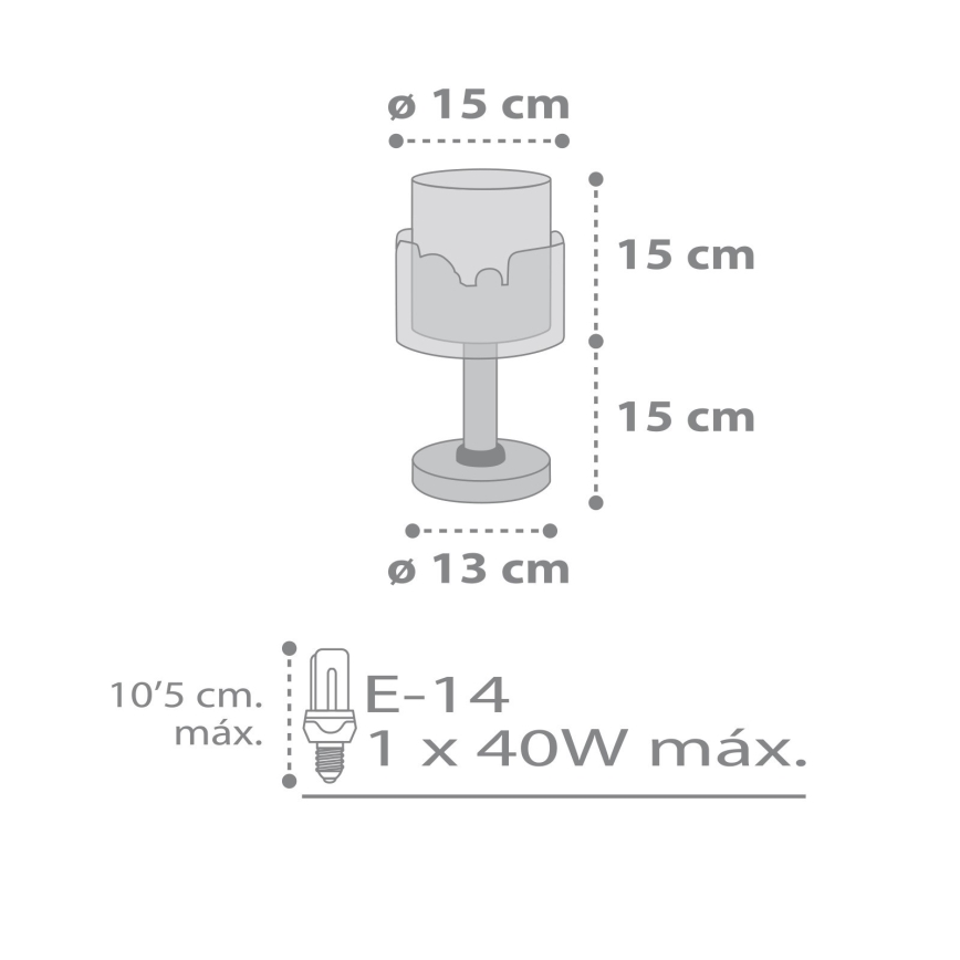 Dalber 61681 - Barn Lampa BABY TRAVEL 1xE14/40W/230V