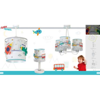 Dalber 61682 - Ljuskrona Barn BABY TRAVEL 1xE27/60W/230V