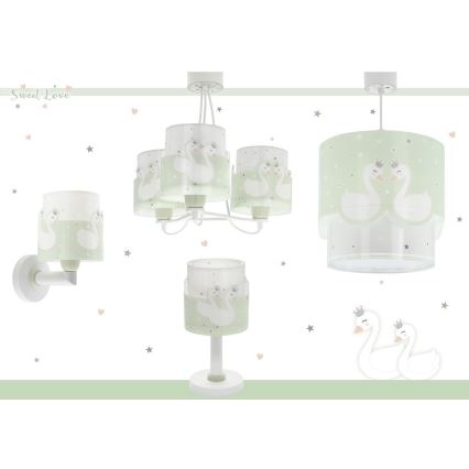 Dalber 61711H - Barnlampa  SWEET LOVE 1xE14/40W/230V grön