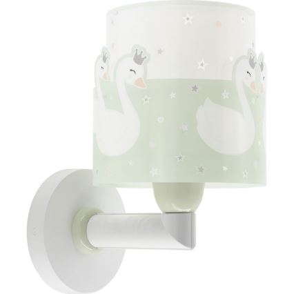 Dalber 61719H - Vägglampa för barn  SWEET LOVE 1xE27/60W/230V grön
