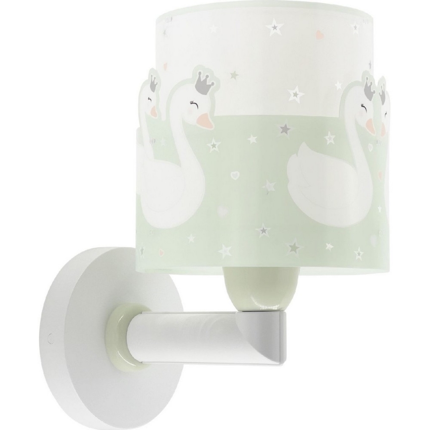 Dalber 61719H - Vägglampa för barn  SWEET LOVE 1xE27/60W/230V grön