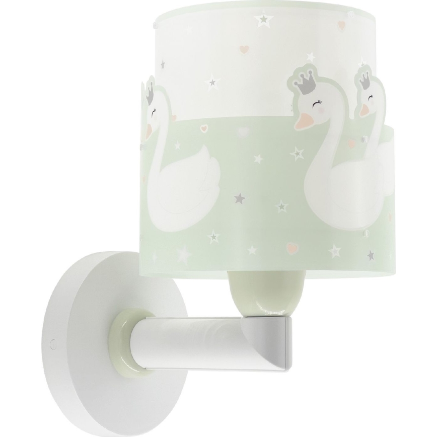 Dalber 61719H - Vägglampa för barn  SWEET LOVE 1xE27/60W/230V grön