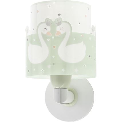 Dalber 61719H - Vägglampa för barn  SWEET LOVE 1xE27/60W/230V grön
