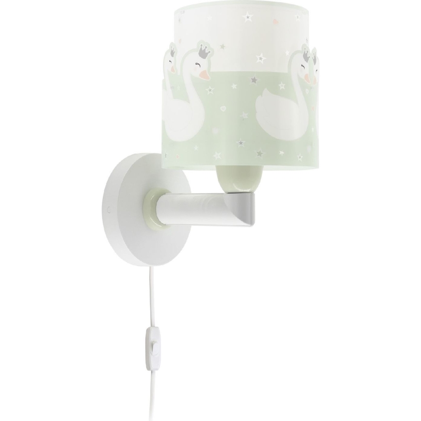 Dalber 61719H - Vägglampa för barn  SWEET LOVE 1xE27/60W/230V grön