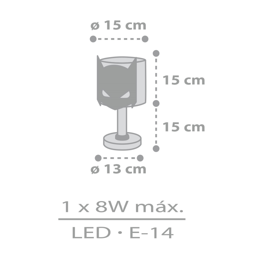 Dalber 61801 - Lampa för barn DARK HERO 1xE14/8W/230V