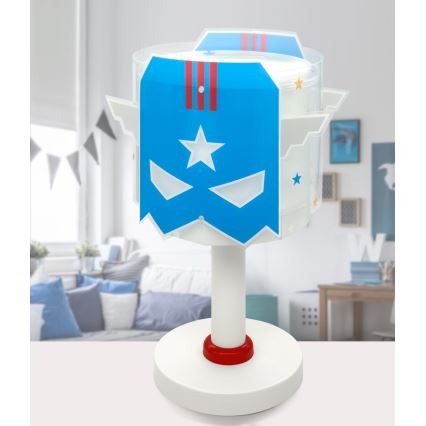 Dalber 61811 - Lampa för barn BLÅ HERO 1xE14/8W/230V