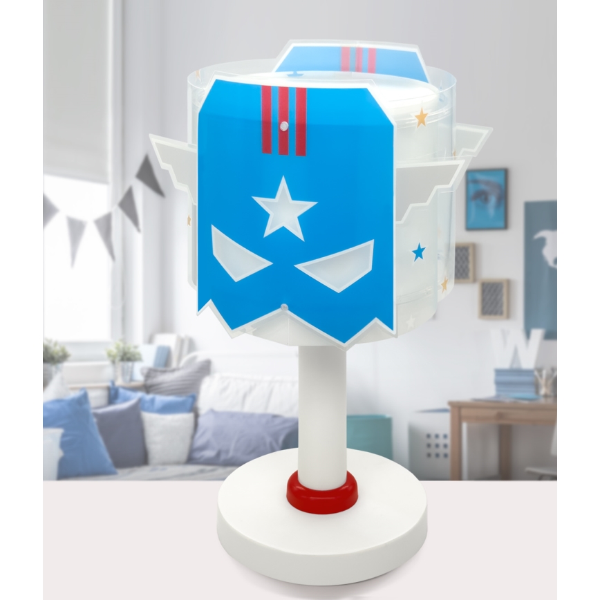 Dalber 61811 - Lampa för barn BLÅ HERO 1xE14/8W/230V