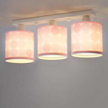 Dalber 62003S - Barn taklampa COLORS 3xE27/60W/230V
