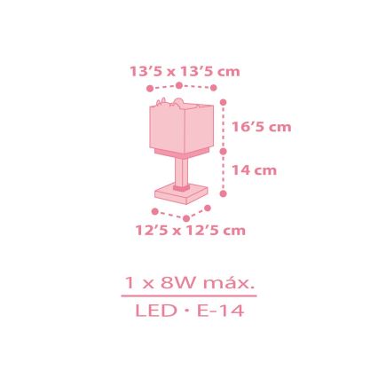 Dalber 63111S - Barnlampa  JUNGLE 1xE14/8W/230V rosa 