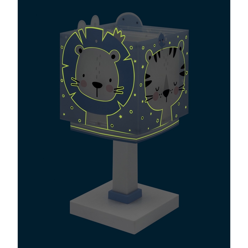 Dalber 63111T - Barnlampa  JUNGLE 1xE14/8W/230V blå 
