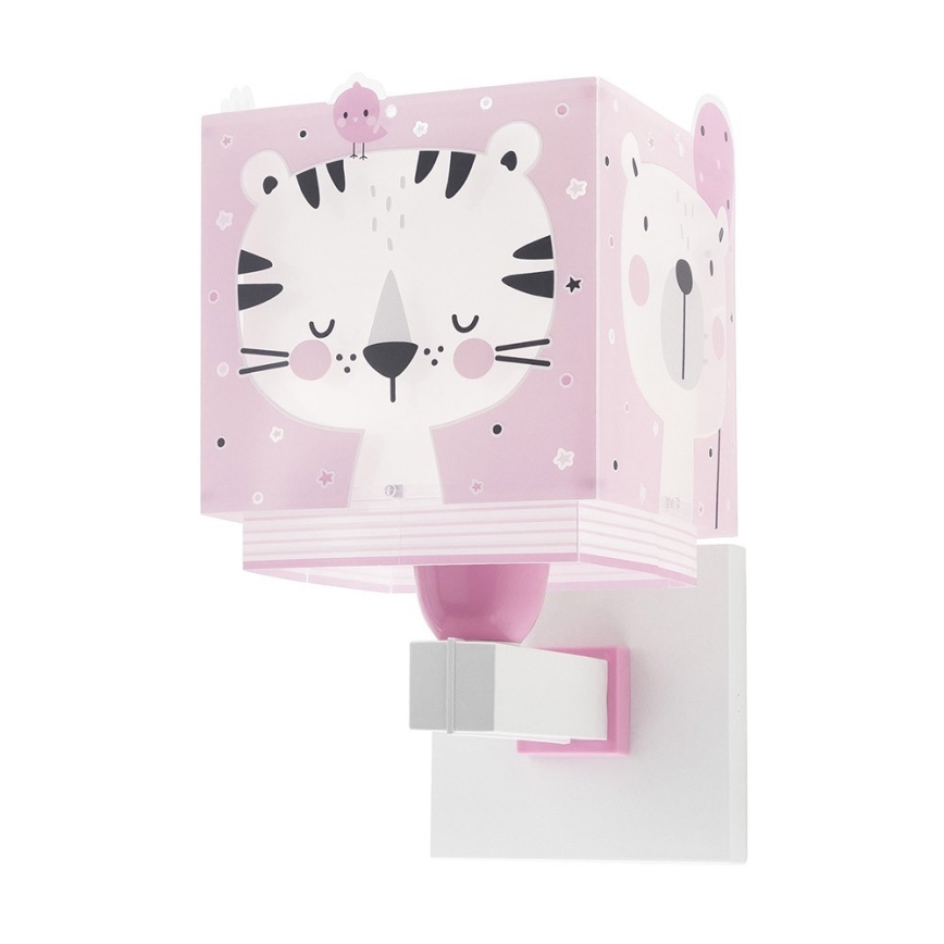 Dalber 63119S - Vägglampa för barn  JUNGLE 1xE27/15W/230V rosa
