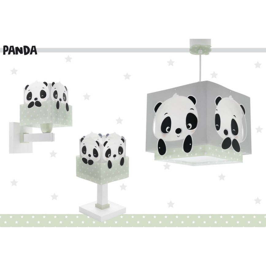 Dalber 63161H - Barnlampa  PANDA 1xE14/40W/230V grön
