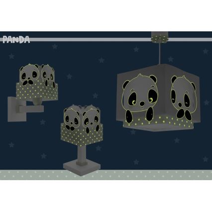 Dalber 63161H - Barnlampa  PANDA 1xE14/40W/230V grön
