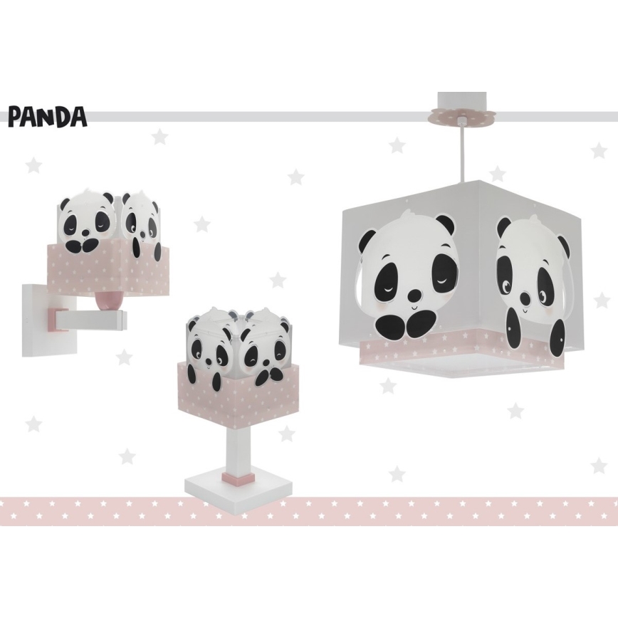 Dalber 63161S - Lampa för barn PANDA 1xE14/40W/230V rosa