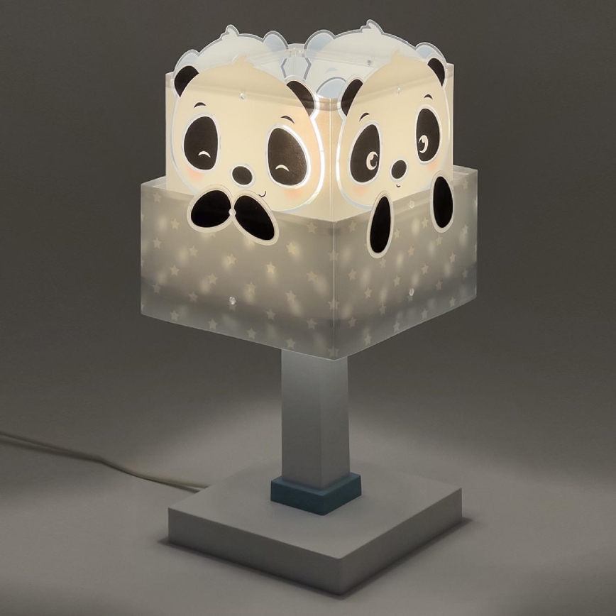Dalber 63161T - Barnlampa  PANDA 1xE14/40W/230V blå 