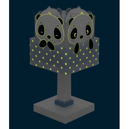 Dalber 63161T - Barnlampa  PANDA 1xE14/40W/230V blå 