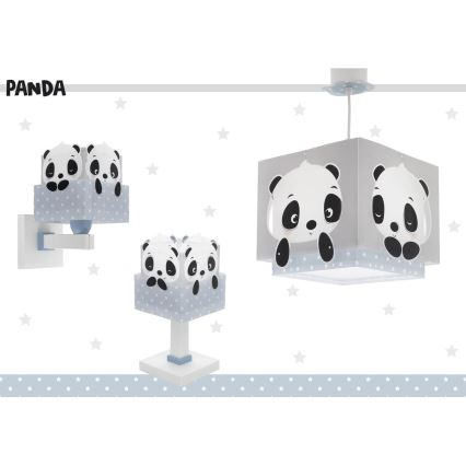 Dalber 63161T - Barnlampa  PANDA 1xE14/40W/230V blå 