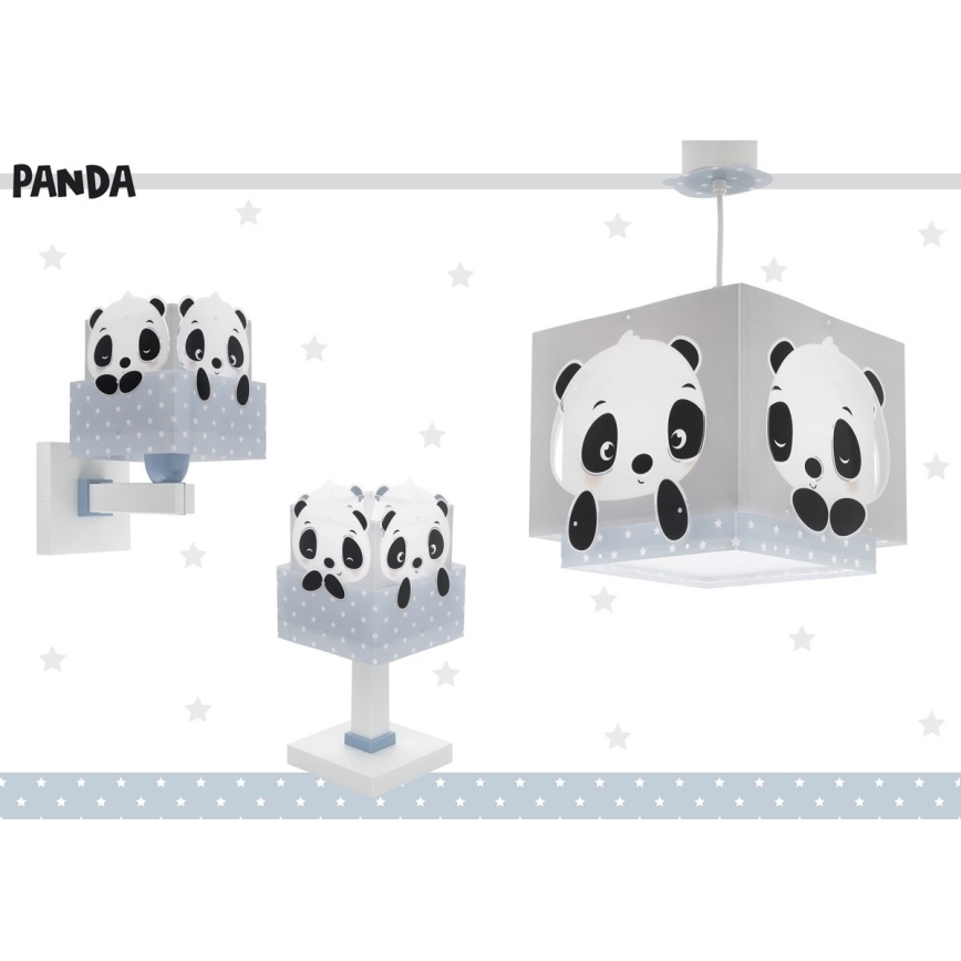 Dalber 63161T - Barnlampa  PANDA 1xE14/40W/230V blå 