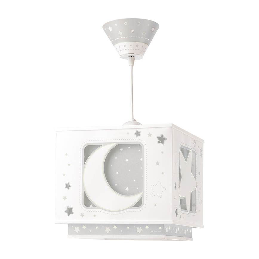 Dalber 63232E - Ljuskrona Barn MOON ljus 1xE27/60W/230V