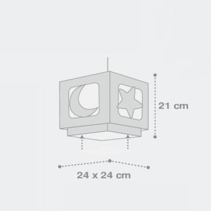 Dalber 63232E - Ljuskrona Barn MOON ljus 1xE27/60W/230V