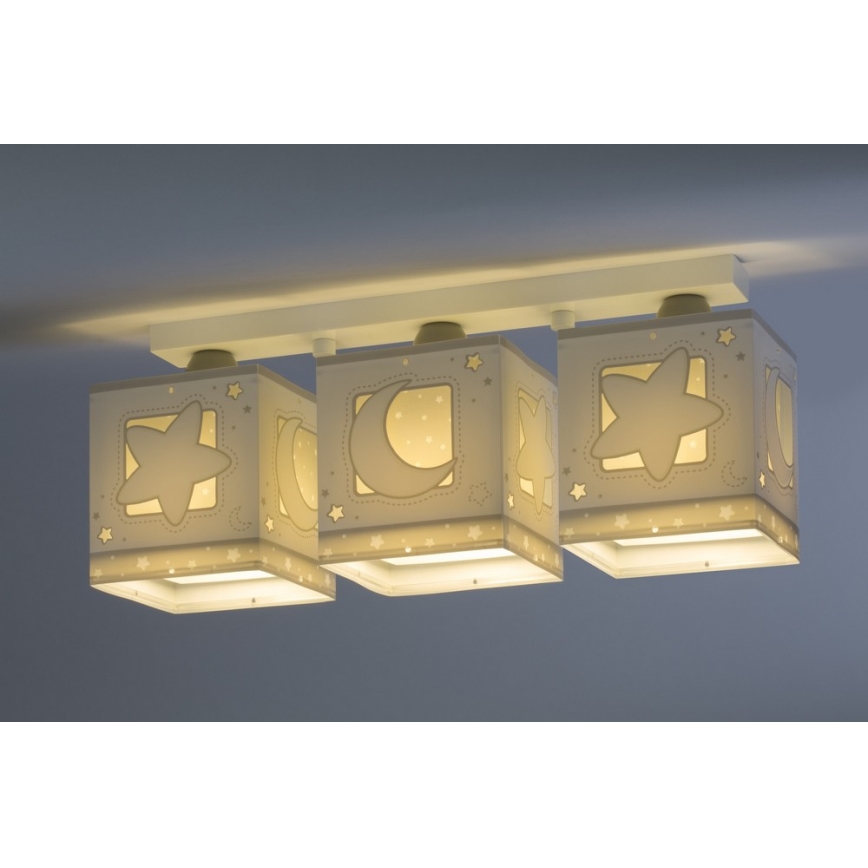 Dalber 63233NE - Barn Takbelysning MOONLIGHT 3xE27/60W/230V