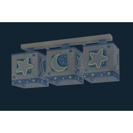 Dalber 63233NT - Barn Takbelysning MOONLIGHT 3xE27/60W/230V