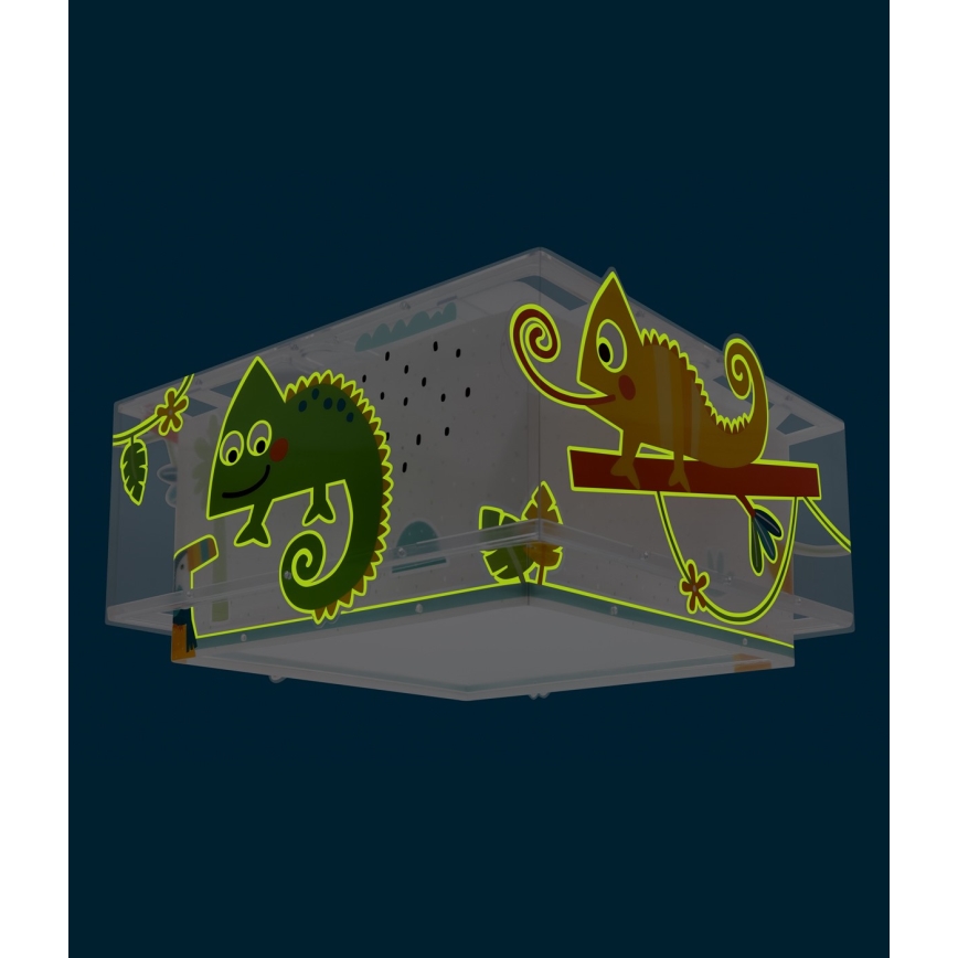 Dalber 63316 - Barnlampa för tak HAPPY JUNGLE 2xE27/15W/230V