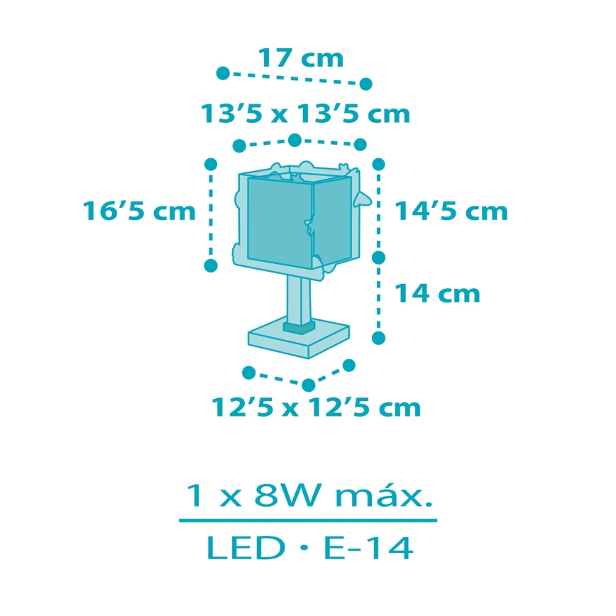 Dalber 63351 - Lampa för barn ROCKET 1xE14/8W/230V