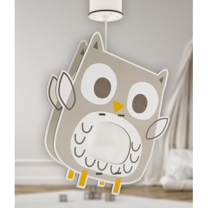 Dalber 63397 - Ljuskrona för barn OWL 1xE27/15W/230V