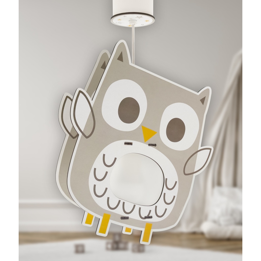 Dalber 63397 - Ljuskrona för barn OWL 1xE27/15W/230V