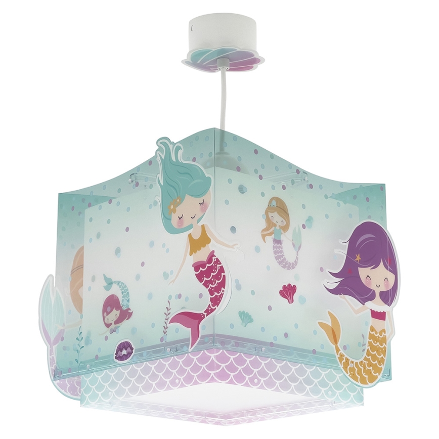 Dalber 63442 - Ljuskrona för barn MERMAIDS 1xE27/60W/230V