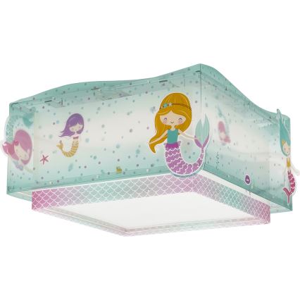 Dalber 63446 - Takbelysning för barn MERMAIDS 2xE27/60W/230V