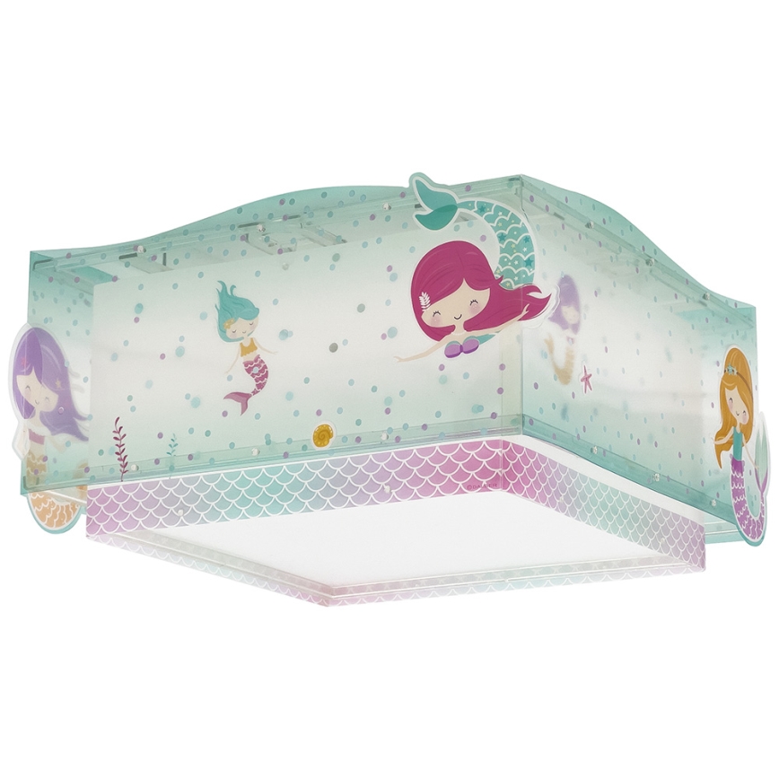 Dalber 63446 - Takbelysning för barn MERMAIDS 2xE27/60W/230V