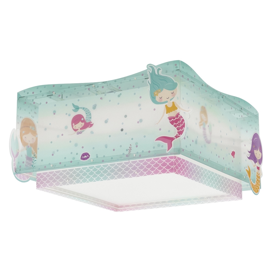 Dalber 63446 - Takbelysning för barn MERMAIDS 2xE27/60W/230V