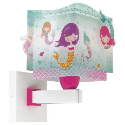 Dalber 63449 - Väggbelysning för barn MERMAIDS 1xE27/60W/230V