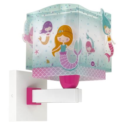 Dalber 63449 - Väggbelysning för barn MERMAIDS 1xE27/60W/230V